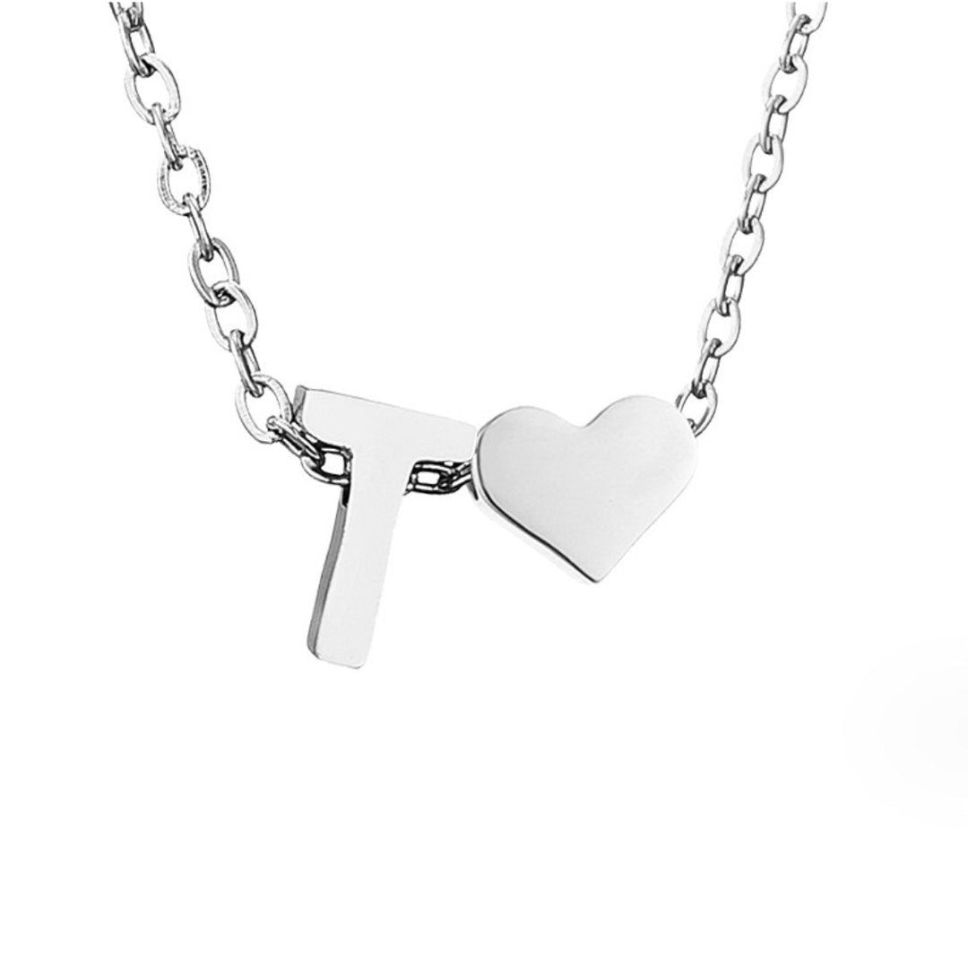 Forever Love & Letter Silver Necklace - Harry & Olivia Birmingham