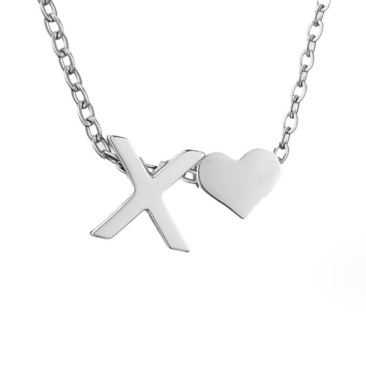 Forever Love & Letter Silver Necklace - Harry & Olivia Birmingham