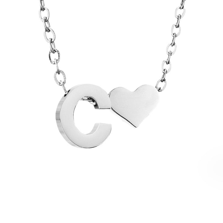 Forever Love & Letter Silver Necklace - Harry & Olivia Birmingham