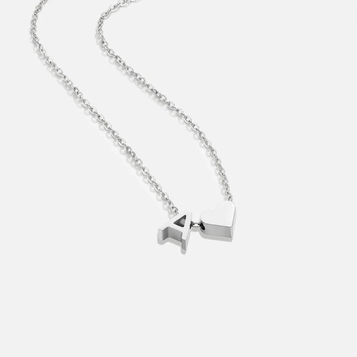 Forever Love & Letter Silver Necklace - Harry & Olivia Birmingham