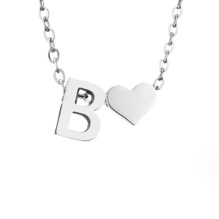 Forever Love & Letter Silver Necklace - Harry & Olivia Birmingham
