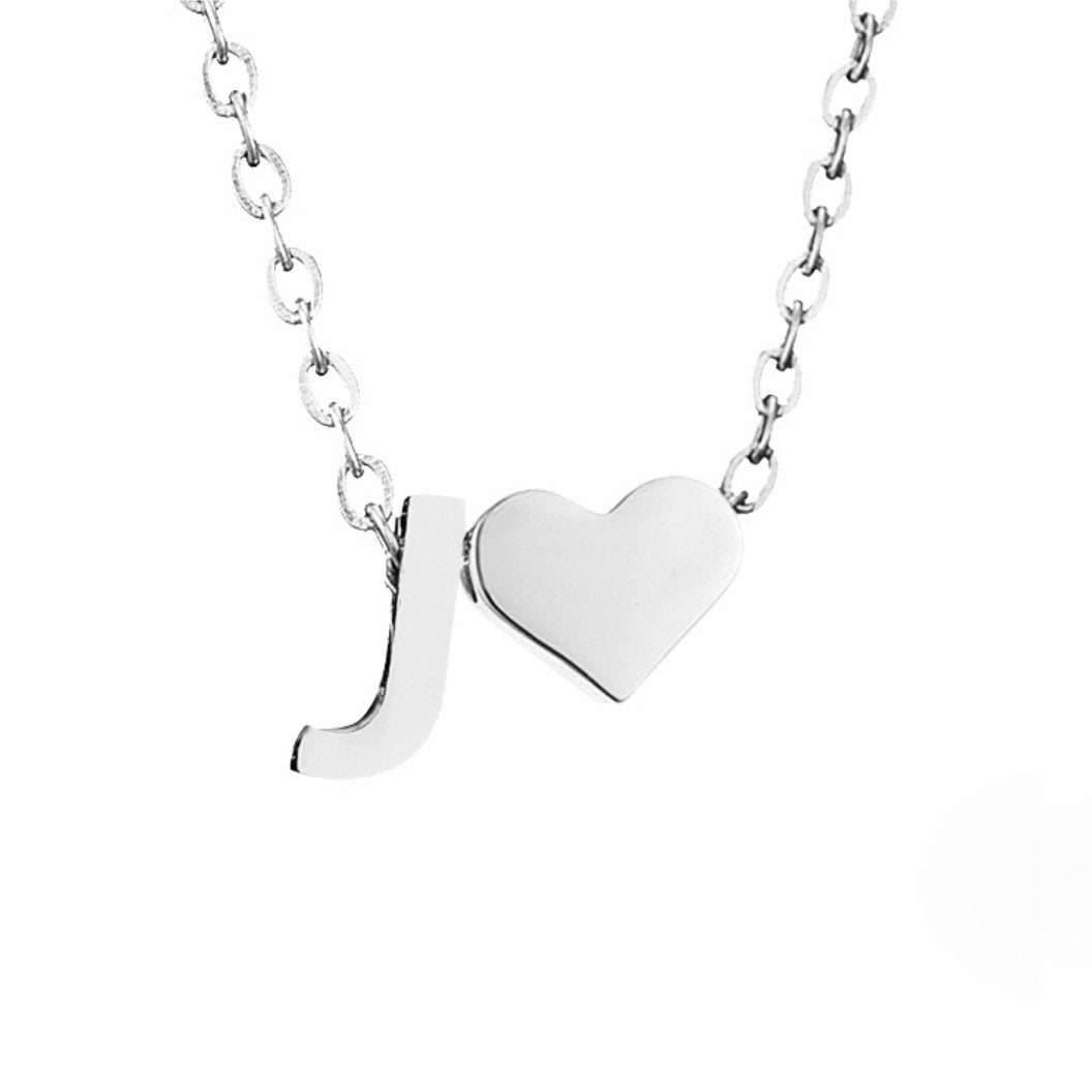 Forever Love & Letter Silver Necklace - Harry & Olivia Birmingham