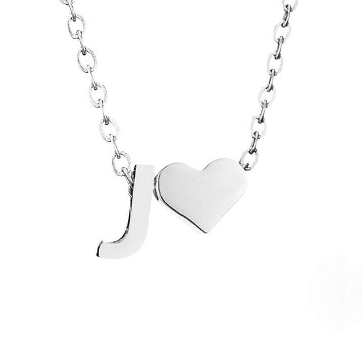 Forever Love & Letter Silver Necklace - Harry & Olivia Birmingham