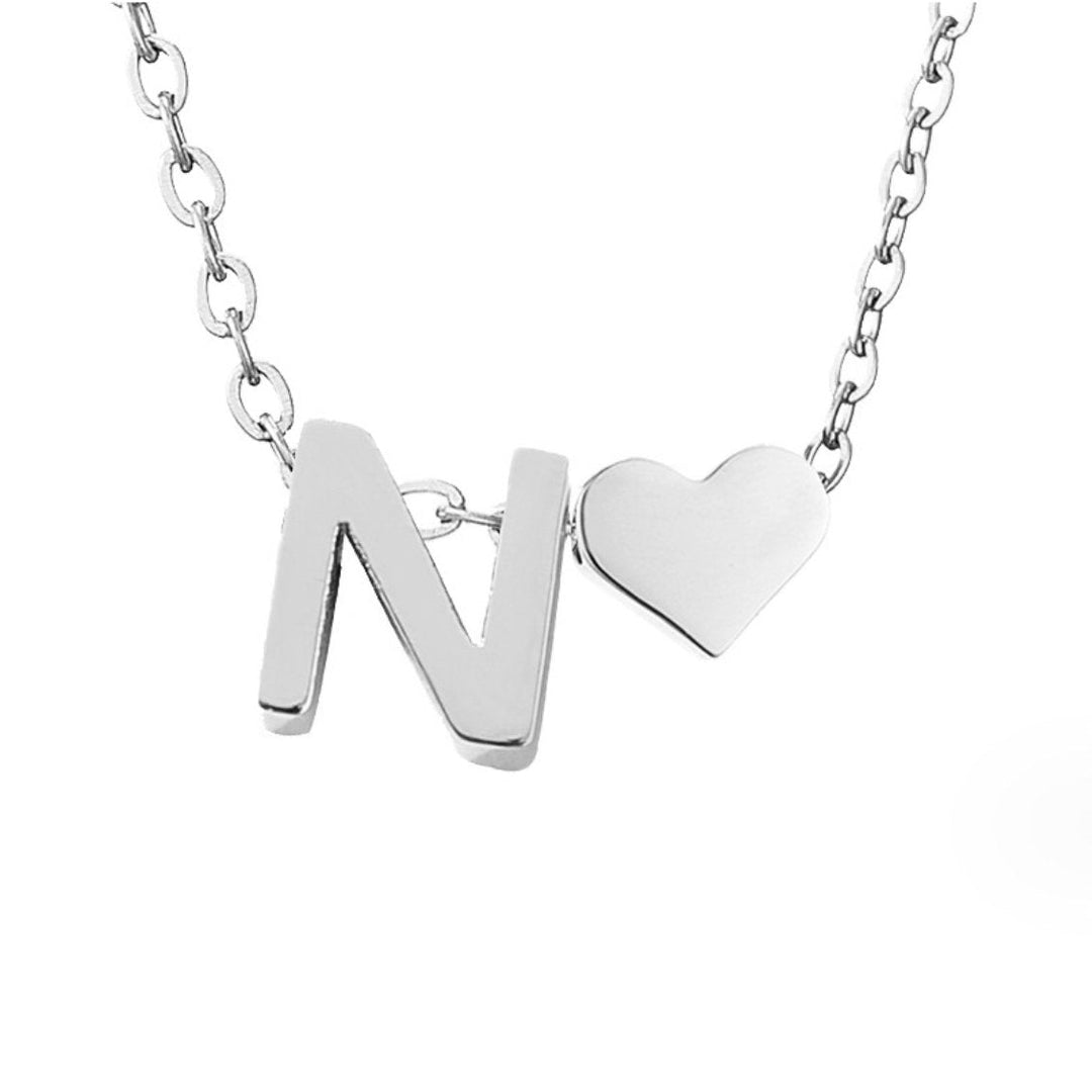 Forever Love & Letter Silver Necklace - Harry & Olivia Birmingham