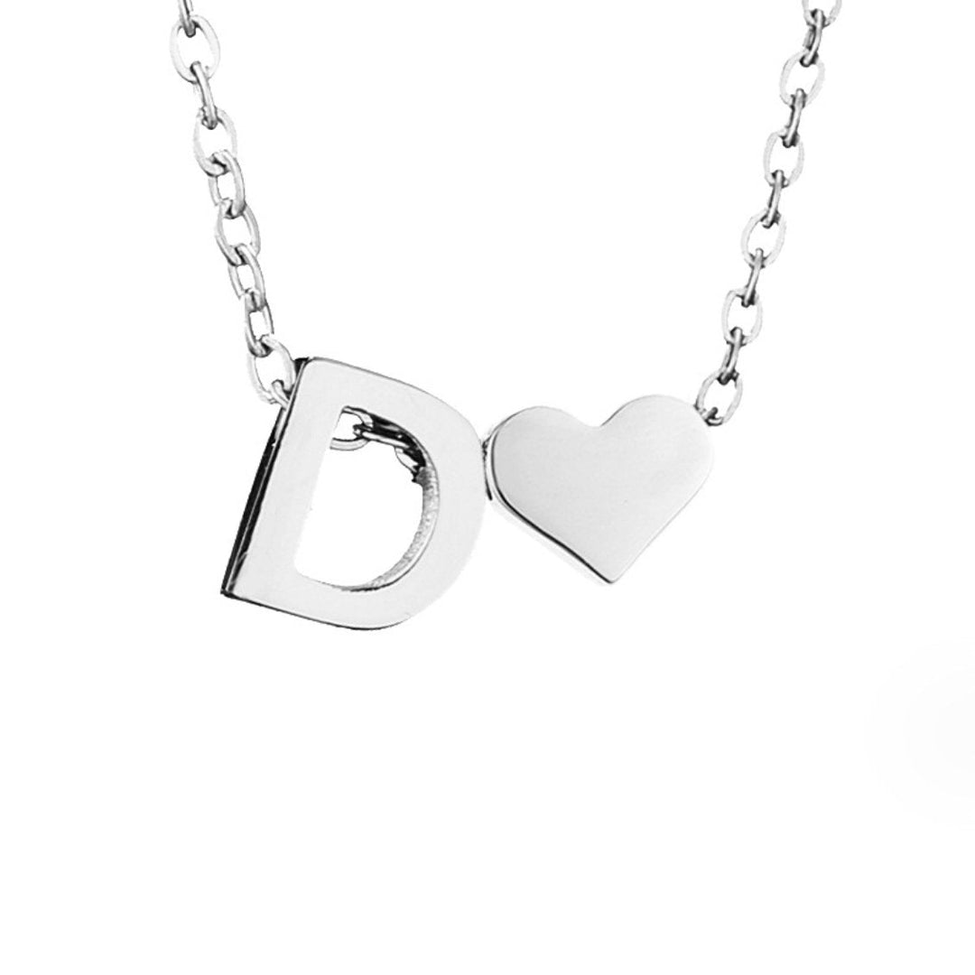Forever Love & Letter Silver Necklace - Harry & Olivia Birmingham