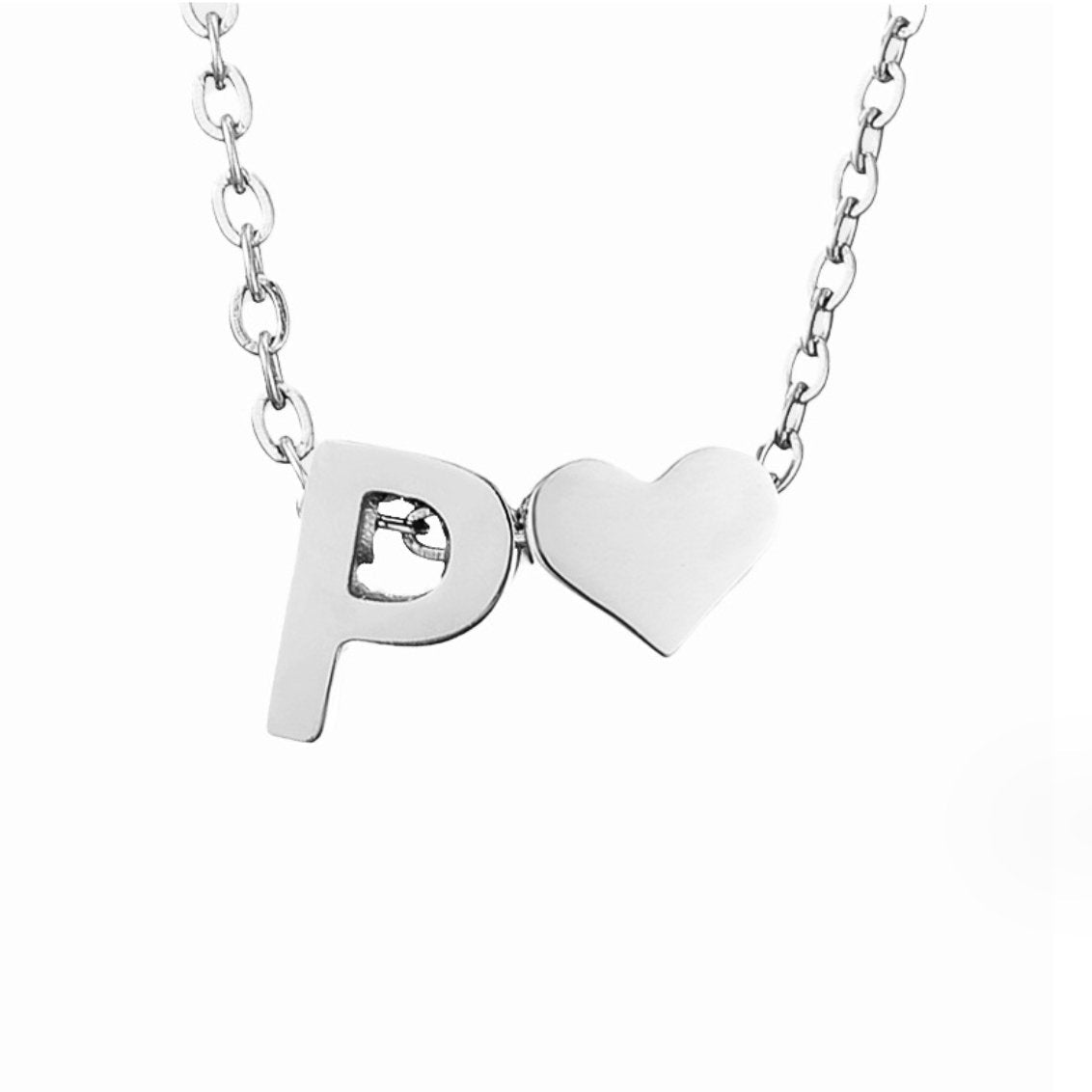 Forever Love & Letter Silver Necklace - Harry & Olivia Birmingham