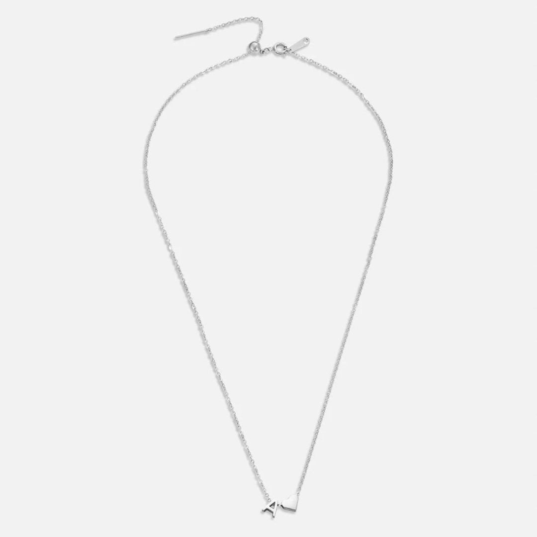 Forever Love & Letter Silver Necklace - Harry & Olivia Birmingham