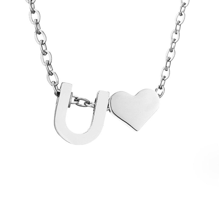 Forever Love & Letter Silver Necklace - Harry & Olivia Birmingham