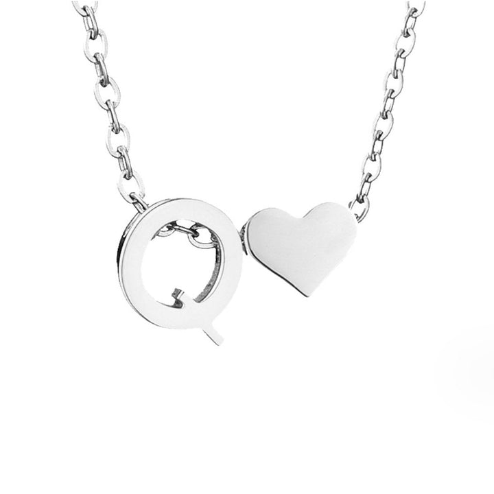 Forever Love & Letter Silver Necklace - Harry & Olivia Birmingham
