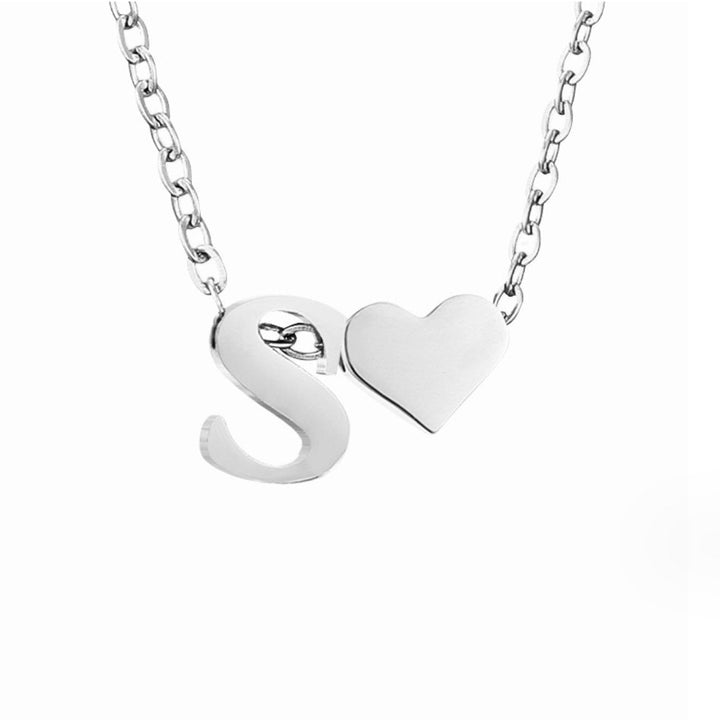 Forever Love & Letter Silver Necklace - Harry & Olivia Birmingham