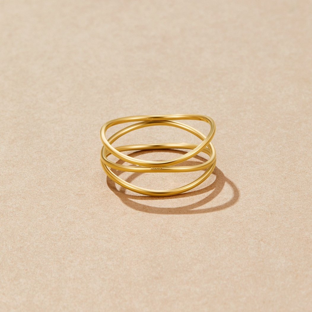 Gold Infinity Loop Ring - Harry & Olivia Birmingham
