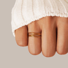 Gold Infinity Loop Ring - Harry & Olivia Birmingham
