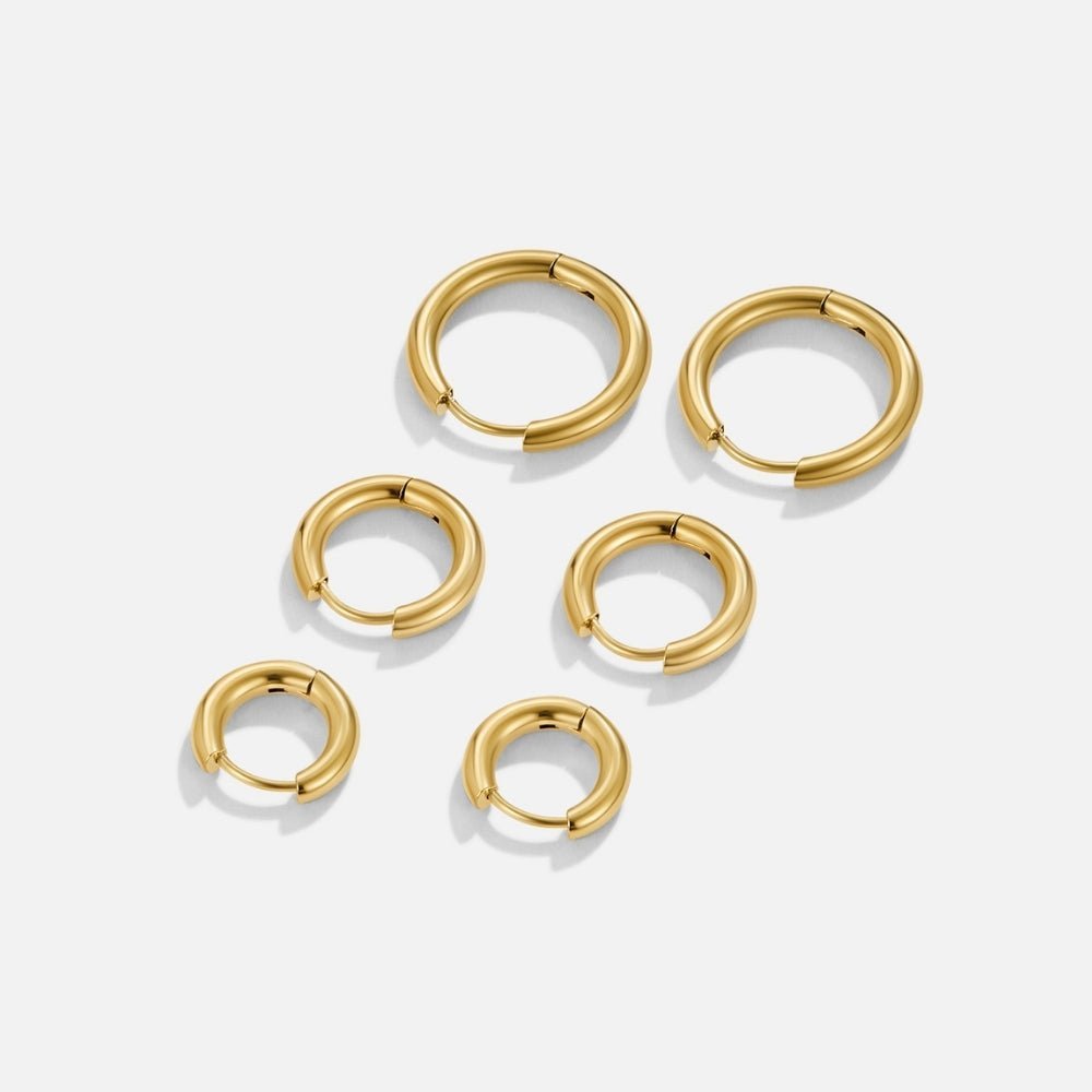 Gold Trio Mini Hoop Set - Harry & Olivia Birmingham