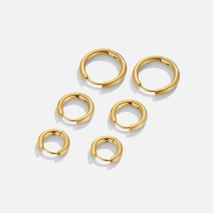 Gold Trio Mini Hoop Set - Harry & Olivia Birmingham