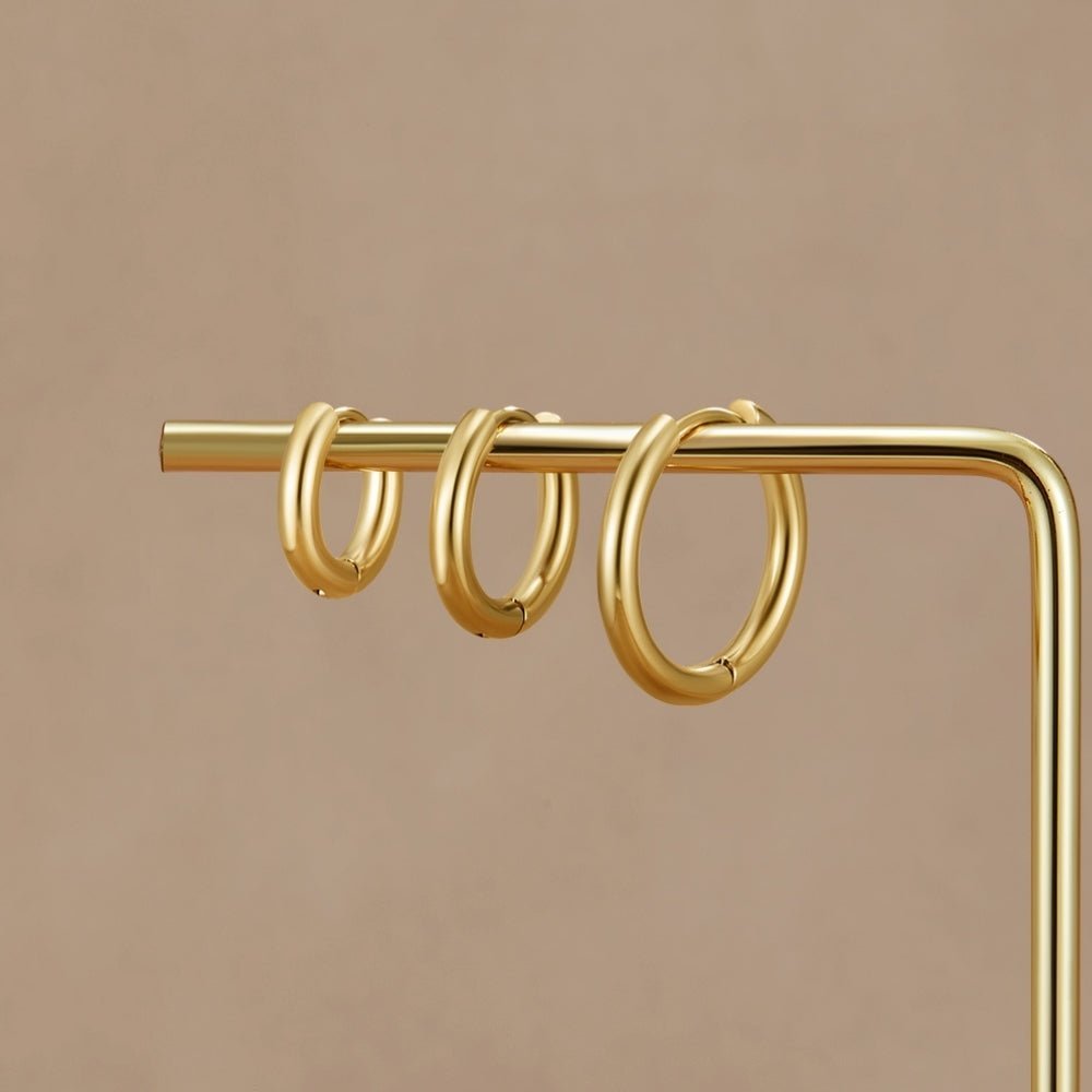 Gold Trio Mini Hoop Set - Harry & Olivia Birmingham