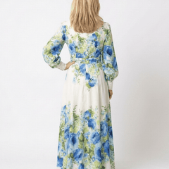 Harper | Long Sleeve Floral Button Front Maxi Dress - Harry & Olivia Birmingham