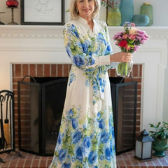 Harper | Long Sleeve Floral Button Front Maxi Dress - Harry & Olivia Birmingham