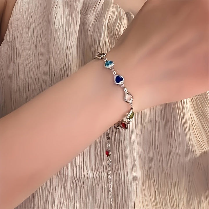 HEART-SHAPED GOLD BRACELET - Harry & Olivia Birmingham