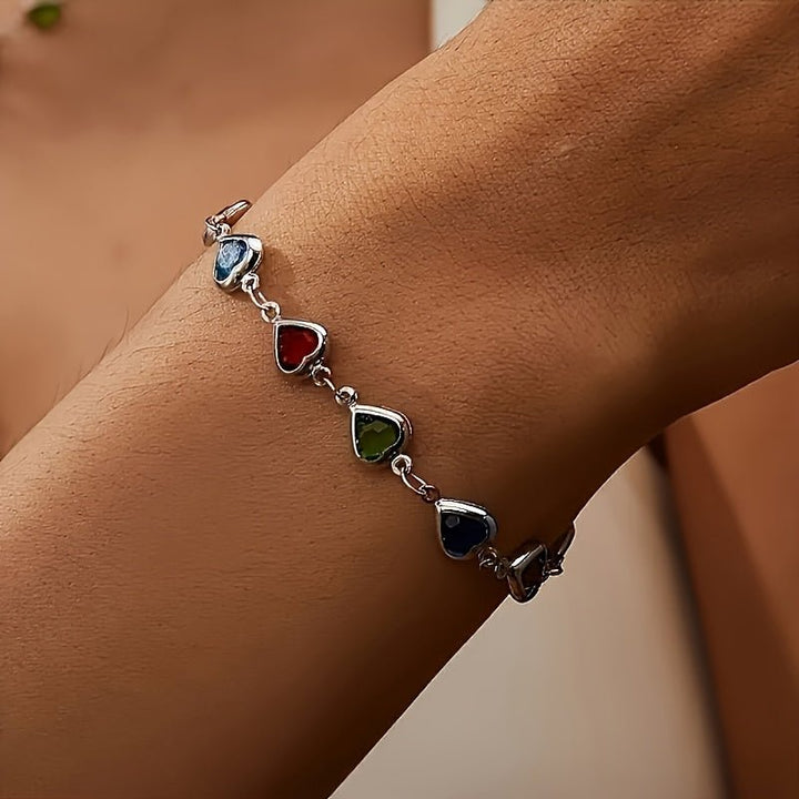 HEART-SHAPED GOLD BRACELET - Harry & Olivia Birmingham