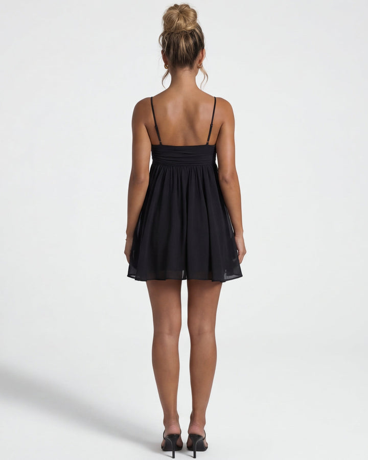 ANGEL | Ruched Babydoll Mini Dress