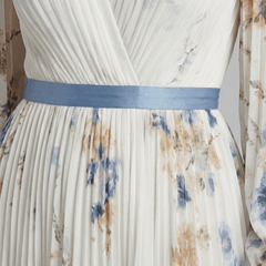 Lavinia | Long Sleeve V Neck Floral Maxi Dress - Harry & Olivia Birmingham