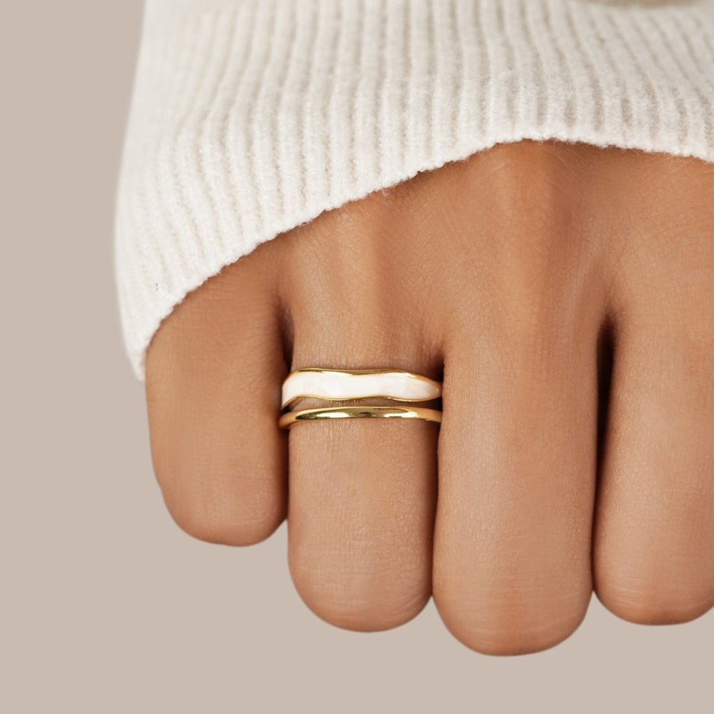 Layered Sahara Gold Ring - Harry & Olivia Birmingham