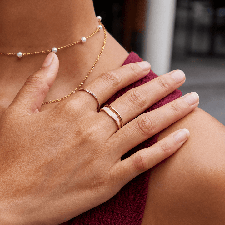 Layered Sahara Gold Ring - Harry & Olivia Birmingham