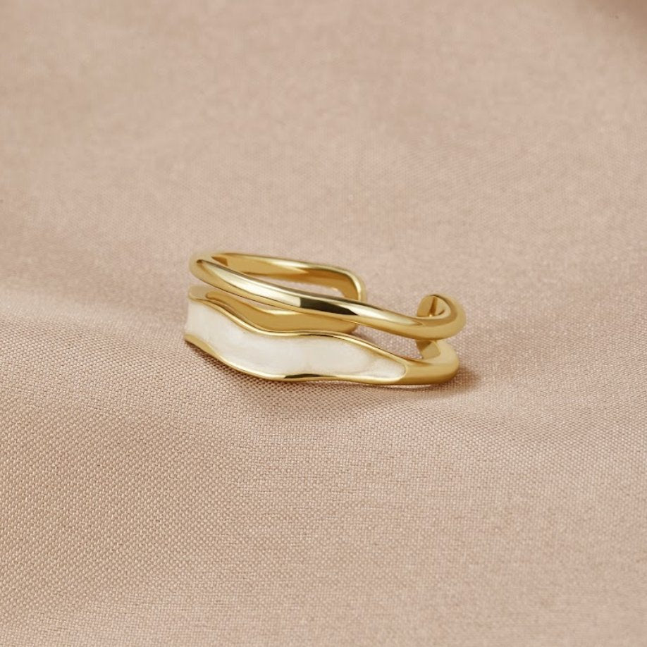 Layered Sahara Gold Ring - Harry & Olivia Birmingham