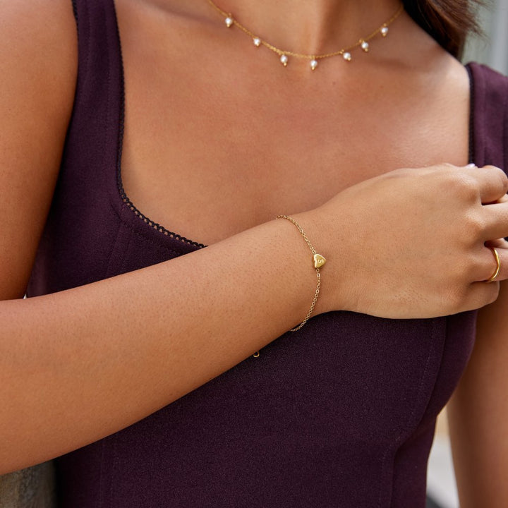 Letter Heart Bracelet - Harry & Olivia Birmingham