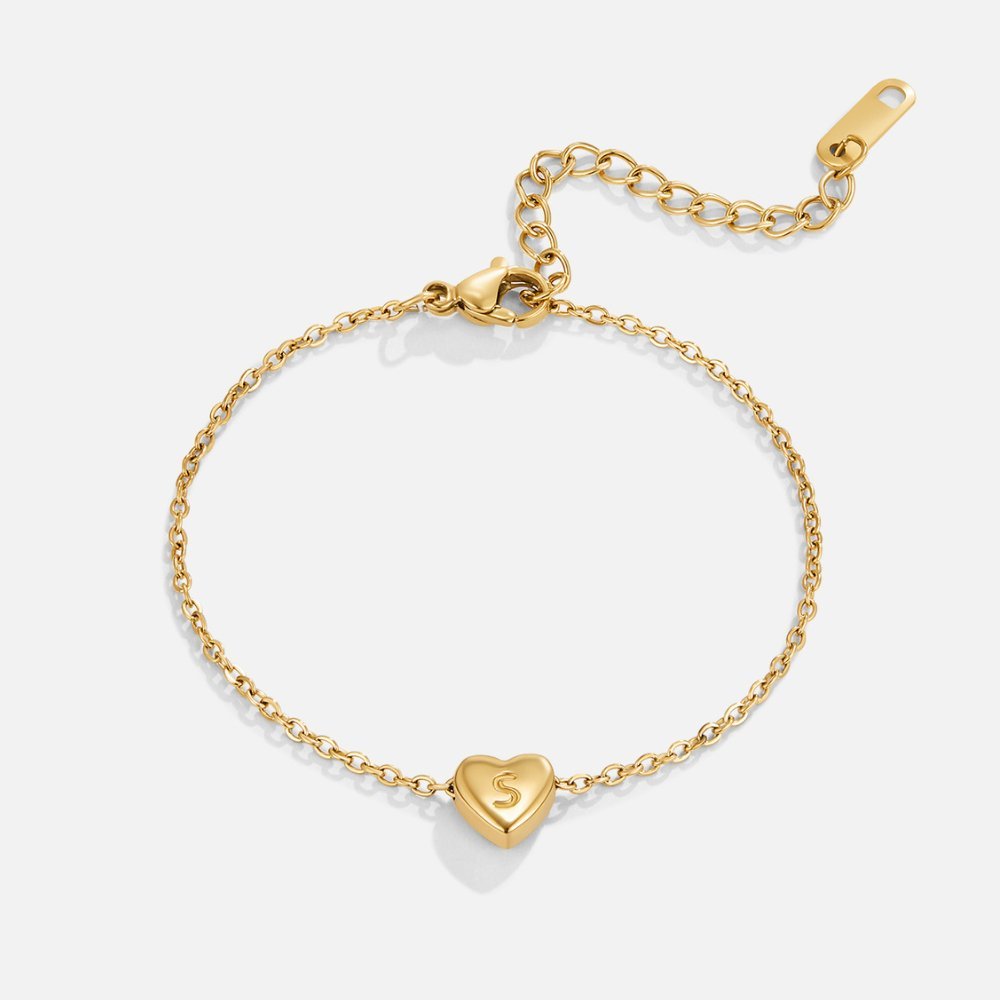 Letter Heart Bracelet - Harry & Olivia Birmingham