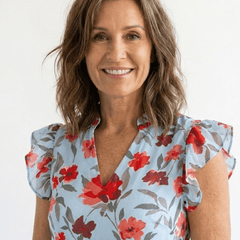 Lila | Floral V-Neck Tiered Midi Dress - Harry & Olivia Birmingham