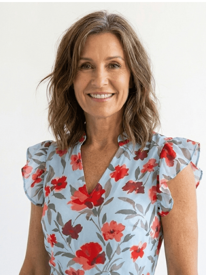 Lila | Floral V-Neck Tiered Midi Dress - Harry & Olivia Birmingham