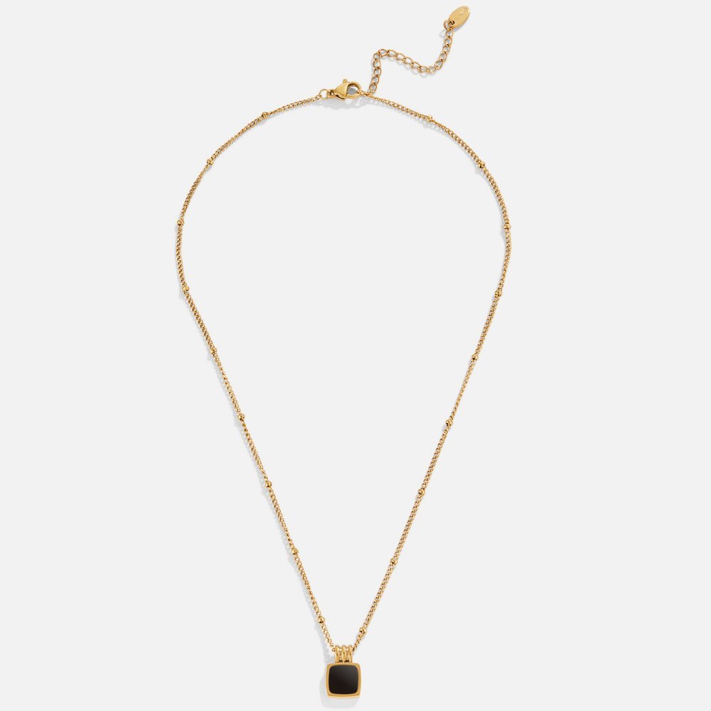 Lucia Black Pendant Necklace - Harry & Olivia Birmingham
