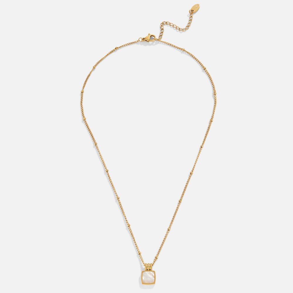 Lucia White Shell Pendant Necklace - Harry & Olivia Birmingham