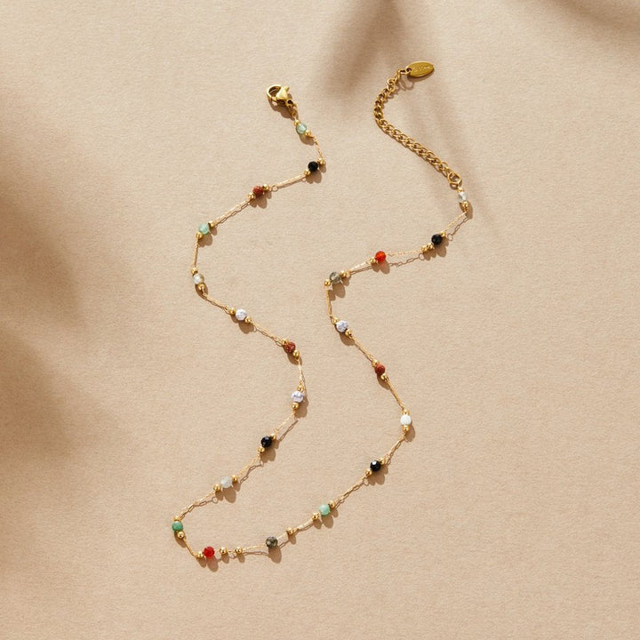 Lulu Beaded Stone Necklace - Harry & Olivia Birmingham