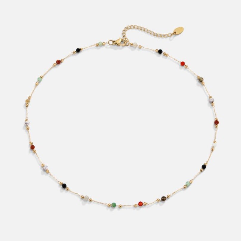Lulu Beaded Stone Necklace - Harry & Olivia Birmingham