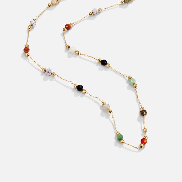 Lulu Beaded Stone Necklace - Harry & Olivia Birmingham