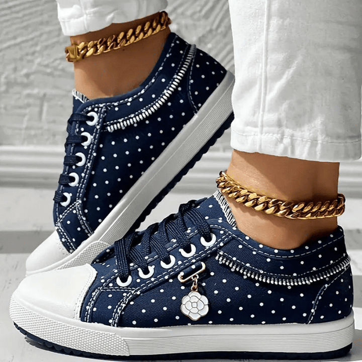 Margaret | Elegant Floral Sneakers - Harry & Olivia Birmingham