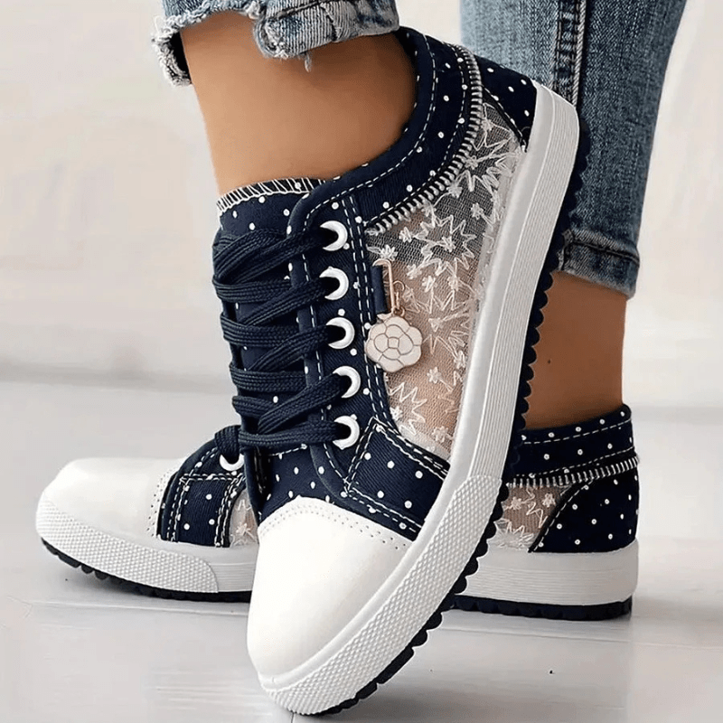 Margaret | Elegant Floral Sneakers - Harry & Olivia Birmingham