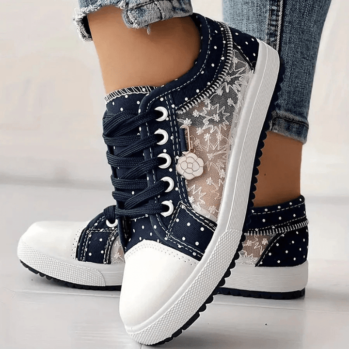 Margaret | Elegant Floral Sneakers - Harry & Olivia Birmingham