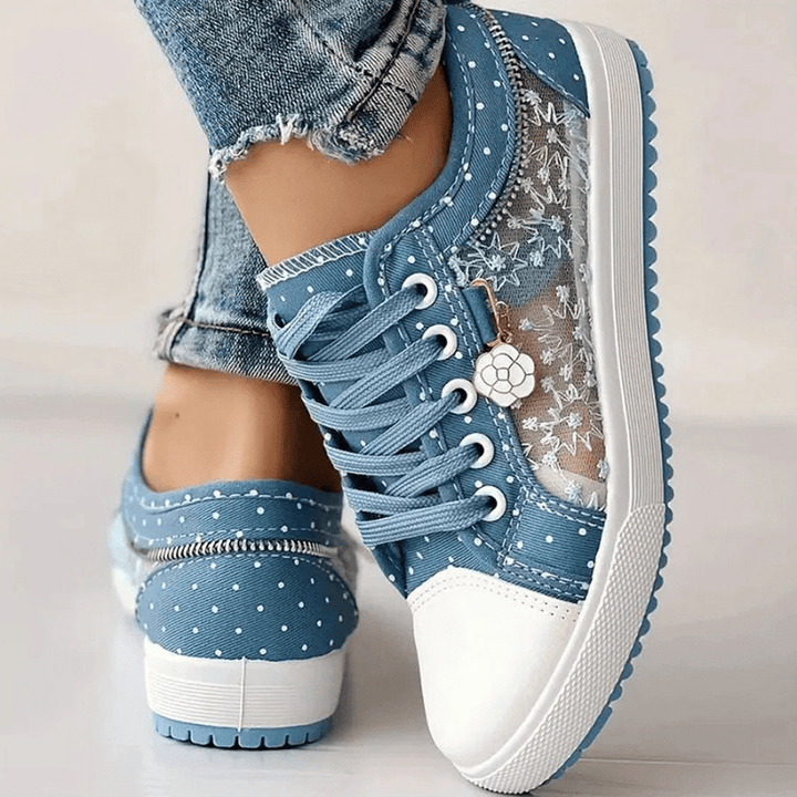 Margaret | Elegant Floral Sneakers - Harry & Olivia Birmingham