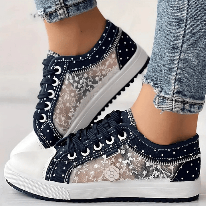 Margaret | Elegant Floral Sneakers - Harry & Olivia Birmingham
