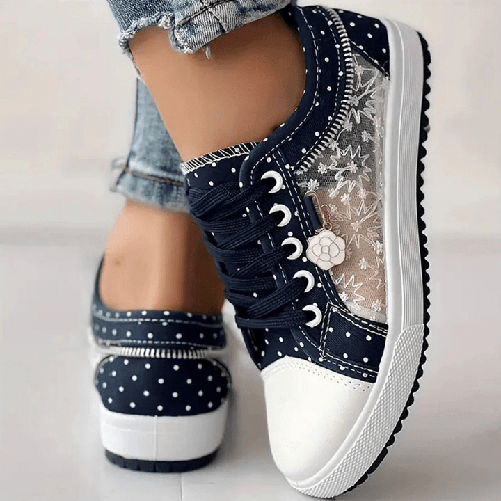 Margaret | Elegant Floral Sneakers - Harry & Olivia Birmingham