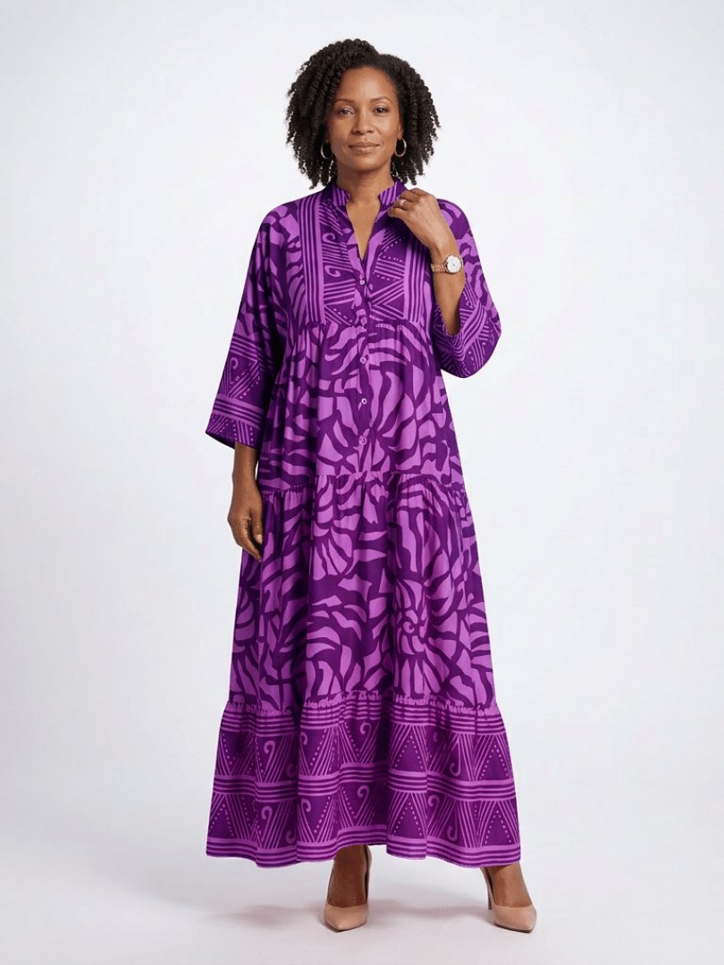 Marielle | Button Front Midi Dress - Harry & Olivia Birmingham