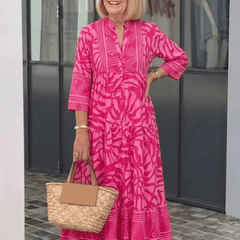 Marielle | Button Front Midi Dress - Harry & Olivia Birmingham
