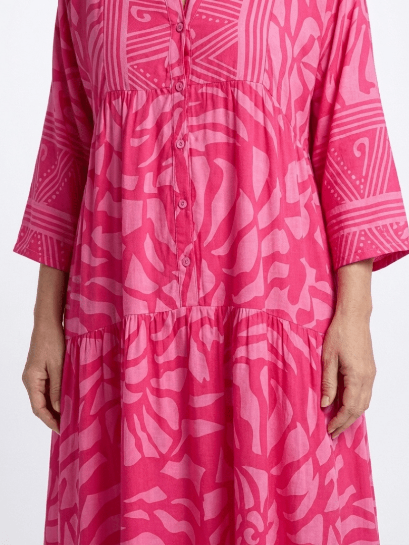 Marielle | Button Front Midi Dress - Harry & Olivia Birmingham