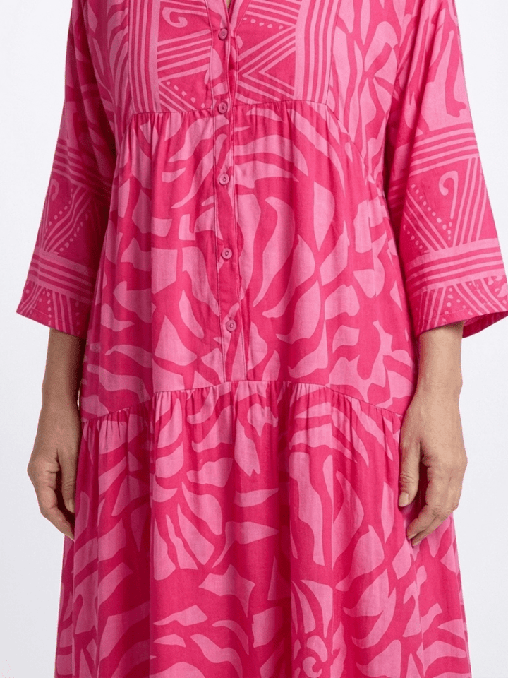 Marielle | Button Front Midi Dress - Harry & Olivia Birmingham
