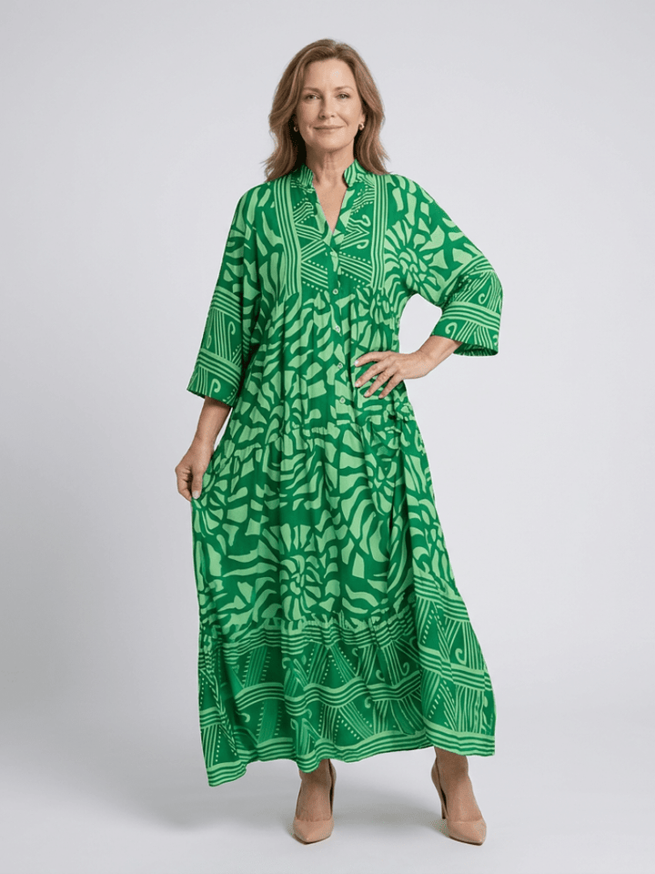 Marielle | Button Front Midi Dress - Harry & Olivia Birmingham