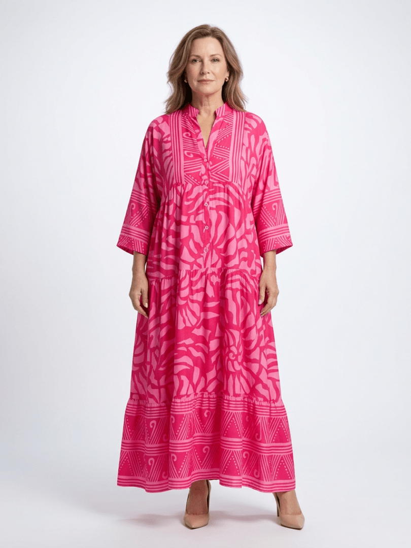 Marielle | Button Front Midi Dress - Harry & Olivia Birmingham