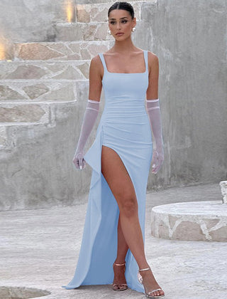 MARILYN™ - Elegant Formal Slip Maxi Dress with Open Back - Harry & Olivia Birmingham